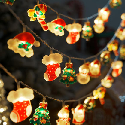 LOLStar_Christmas_Fairy_String_Lights,_20_LED_Xmas_Warm_White_Lights_Hanging_Decors_with_Santa_Claus_Wreath_Tree_Snowman_Candy_Cane_Hat_Stockings_Battery_Operated_Indoor_Window_Lights_for_Party_Home
