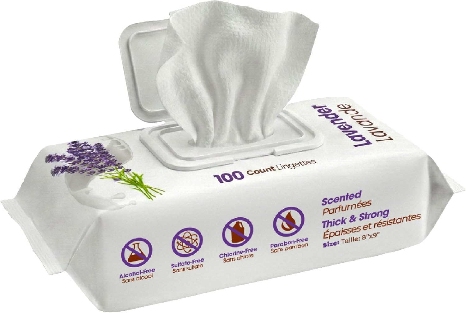 Best_Pet_Supplies_8"_x_9"_Large_Dog_Wipes_-_Cleaning_and_Deodorizing_for_Paws_and_Coat_-_Gentle_Formula_with_Lavender_Vitamin_E_for_Puppies_and_Cats_-_100_Count