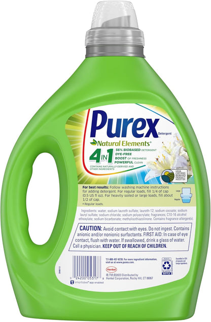 Purex_Natural_Elements_Fresh_Lilies_&_Linen_Liquid_Detergent,_82.5_oz,_165_Loads,_Ultra-Concentrated,_Dye-Free,_USDA_Certified_Biobased_Product