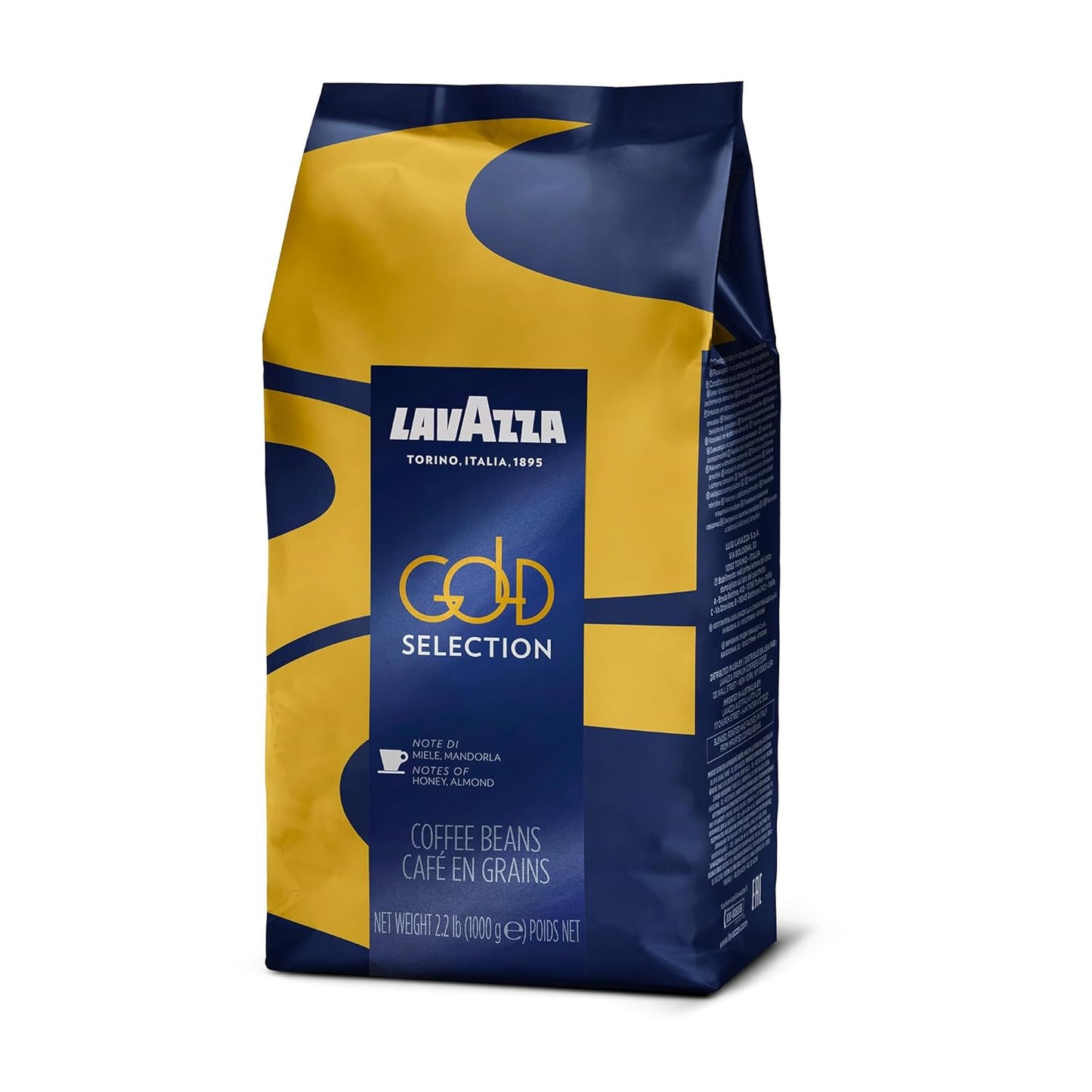 Lavazza_Gold_Selection_Whole_Bean_Coffee_Blend,_Light_Roast,_2.2_Pound_Bag_,Premium_Quality,_Blended_and_roasted_in_Italy,Well_balanced,_Aromatic_Blend_with_notes_of_honey_and_almond