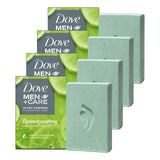 DOVE MEN + CARE Plant-Powered Natural Essential Oil Bar Soap Reinvigorating Oil to Clean and Hydrate Mens Skin 4-in-1 Bar Soap for Men's Body, Hair, Face and Shave. 5 oz