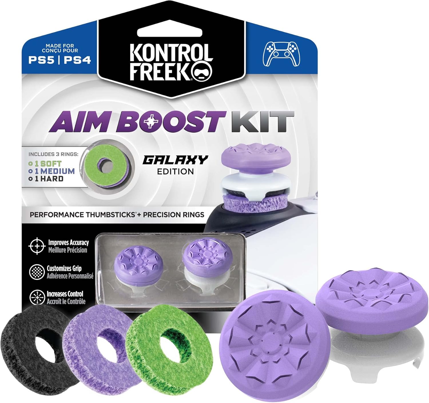 KontrolFreek_Aim_Boost_Kit_for_PlayStation_5_(PS5)_and_PlayStation_4_(PS4)_Controller_|_Includes_Performance_Thumbsticks_and_Precision_Rings_|_Galaxy_Edition