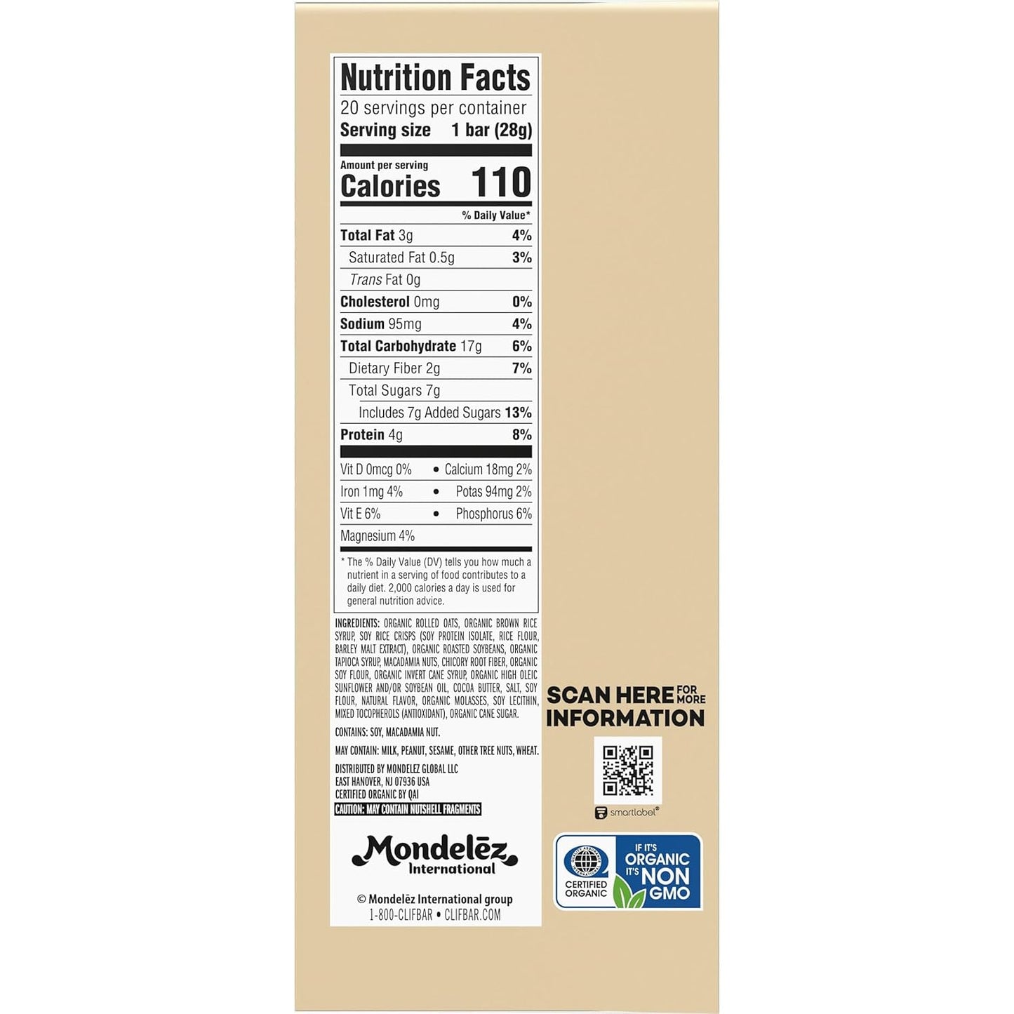 CLIF_BAR_Minis_-_White_Chocolate_Macadamia_Nut_Flavor_-_Made_with_Organic_Oats_-_4g_Protein_-_Non-GMO_-_Plant_Based_-_Snack-Size_Energy_Bars_-_0.99_oz._(20_Pack)