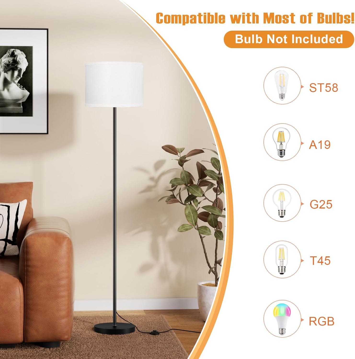 Modern_Floor_Lamp_Simple_Design_with_White_Shade,_Foot_Pedal_Switch,_60"_Small_Tall_Lamps_for_Living_Room_Bedroom_Office_Dining_Room_Kitchen,_Black_Pole_Lamp(Without_Bulb)