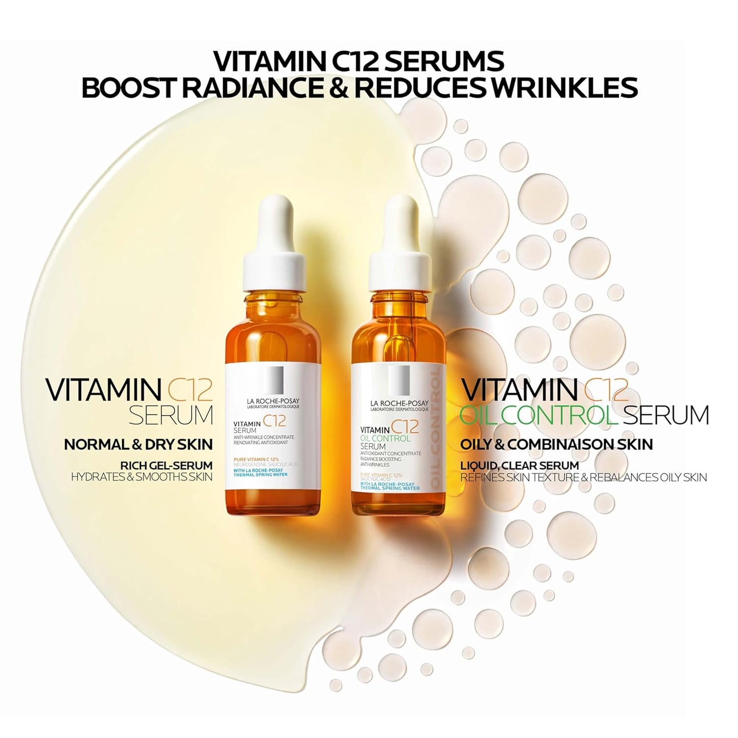 La_Roche-Posay_Pure_12%_Vitamin_C_Serum_For_Face_With_Hyaluronic_Acid_&_Salicylic_Acid,_Hydrating_Face_Serum,_Boost_Radiance_&_Reduce_Wrinkles,_2_Formulas_for_Normal_or_Oily_Skin_Control
