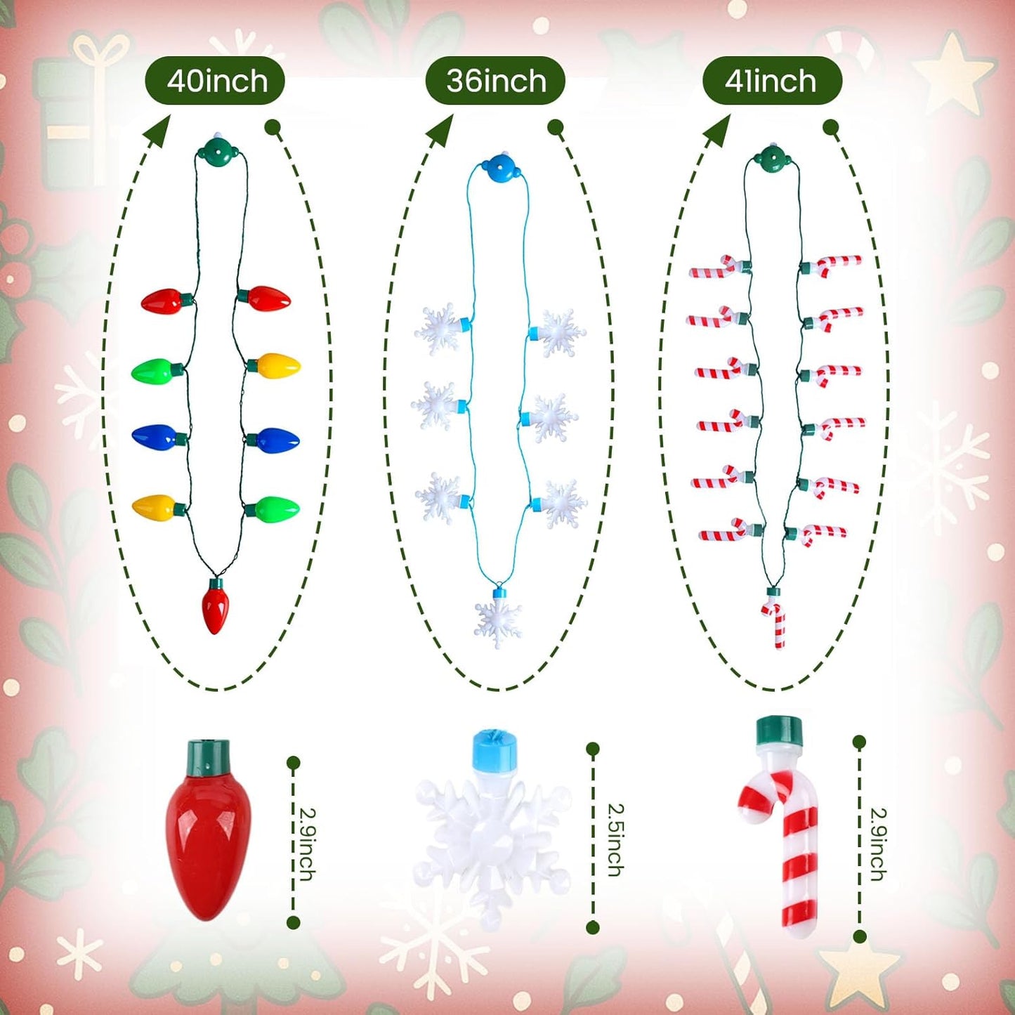 POPLAY_Christmas_Light_Up_Necklaces,_3PCS_36~41inch_Glowing_Necklaces_Snowflake_Candy_Cane_LED_Bulb_String_Lights_for_Indoor_Christmas_Winter_Decoration_Party_Supplies