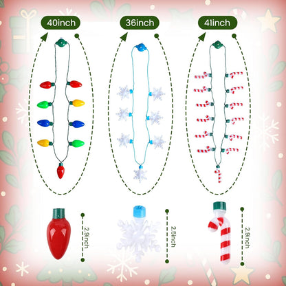 POPLAY_Christmas_Light_Up_Necklaces,_3PCS_36~41inch_Glowing_Necklaces_Snowflake_Candy_Cane_LED_Bulb_String_Lights_for_Indoor_Christmas_Winter_Decoration_Party_Supplies
