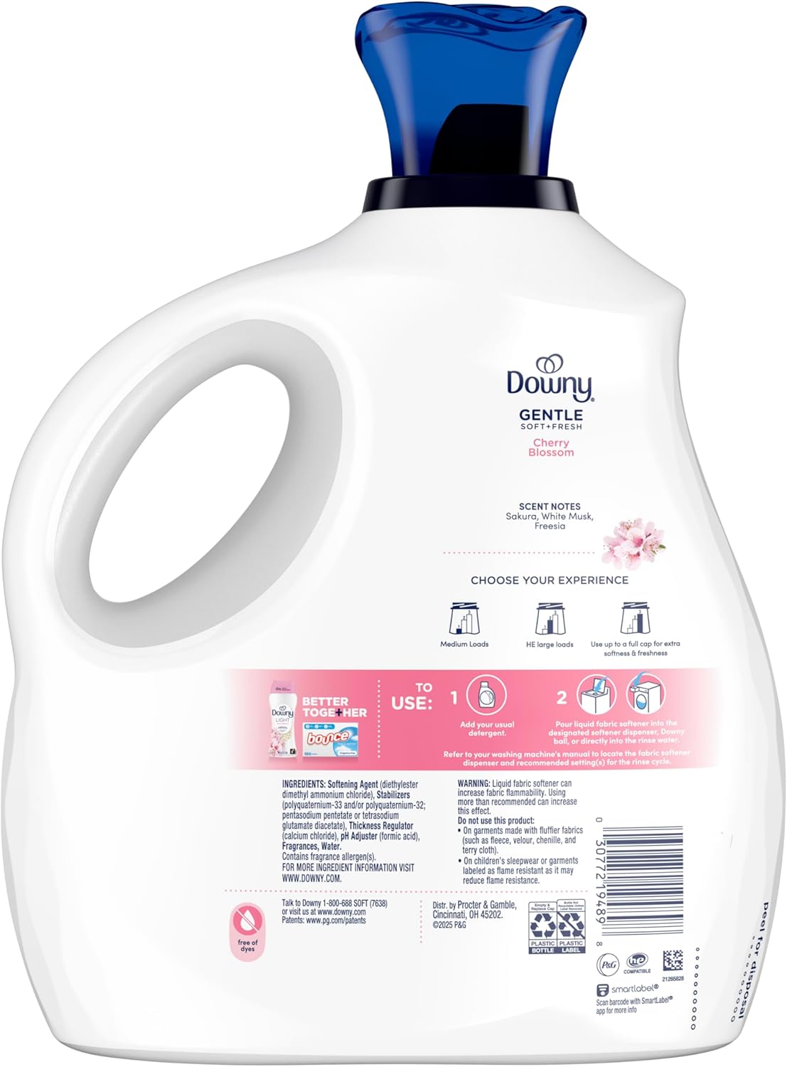 Downy_Gentle_Soft_+_Fresh_Fabric_Softener_Liquid,_Cherry_Blossom_Scent,_93_FL_OZ,_138_loads,_Liquid_Fabric_Softener_Designed_to_be_Gentle_on_Skin