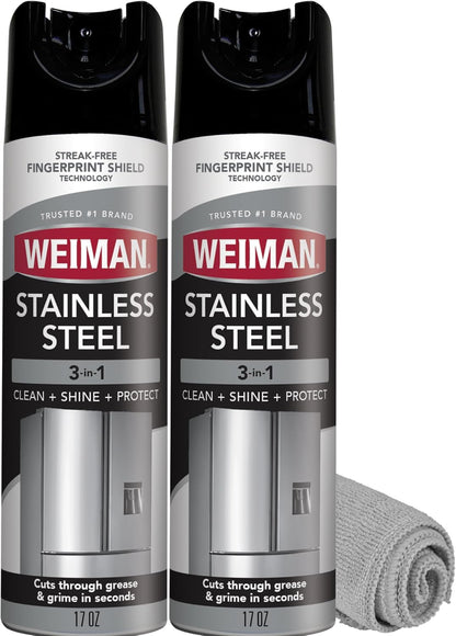 Weiman_Stainless_Steel_Cleaner_&_Polish,_2_Pack_Aerosol,_Anti_Fingerprint_Spray_Stainless_Steel_Cloth,_Water_Spots_&_Grease,_No_Streaks_or_Residue,_Safe_for_Metal_Polish,_Chrome,_Appliances_&_Sinks