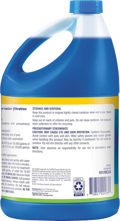 Clorox®_Pool&Spa™_Swimming_Pool_Crazy_Clarifier,_Creates_Crystal_Clear_Pool_Water,_128_Fl_Oz_(Pack_of_1)