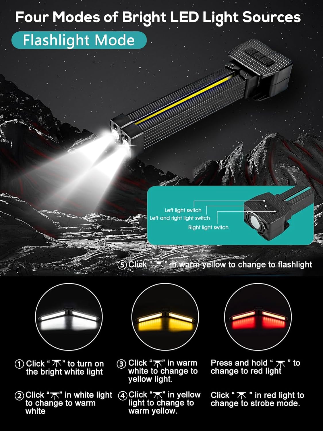 Gym_Lamp,_Portable_Gym_Lighting_for_Posing,_Magnetic_Work_Light_Rechargeable,_Gift_for_Men/Women,_180°_Rotate_Foldable_with_Hang_Hook_Camping_Lamp,_USB_Power_Bank_LED_Handheld_Flashlight-Black