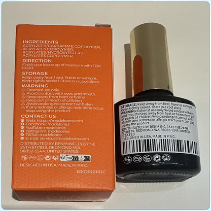 modelones_Gel_Top_Coat,_15ml_No_Wipe_Gel_Nail_Polish_High_Gloss_Top_Coat_Shiny_Long_Lasting_Clear_Top_for_Acrylic_Nails,_Need_U_V/LED_Lamp_for_Home_DIY_Gift_Spring_Easter's_Manicure_Salon