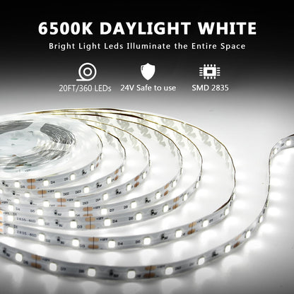 dalattin_White/Warm_White_LED_Strip_Lights,_16.4FT/20FT/40FT/50FT_Dimmable_Super_Bright_24V_Led_Tape_Light_6500K_360_LEDs_Lights_for_Bedrooms,_Mirror,_Kitchen,_Home_Decoration