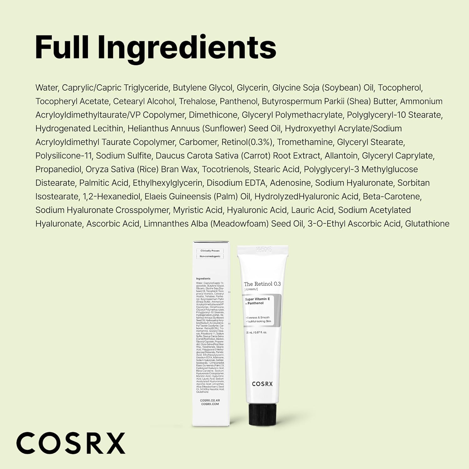 COSRX_Retinol_0.3%_Cream,_0.67_Oz,_Anti-aging_Eye_&_Neck_Cream_with_Retinoid_Treatment_to_Firm_Skin,_Reduce_Wrinkles,_Fine_Lines,_Signs_of_Aging,_Gentle_Daily_Korean_Skin_Care