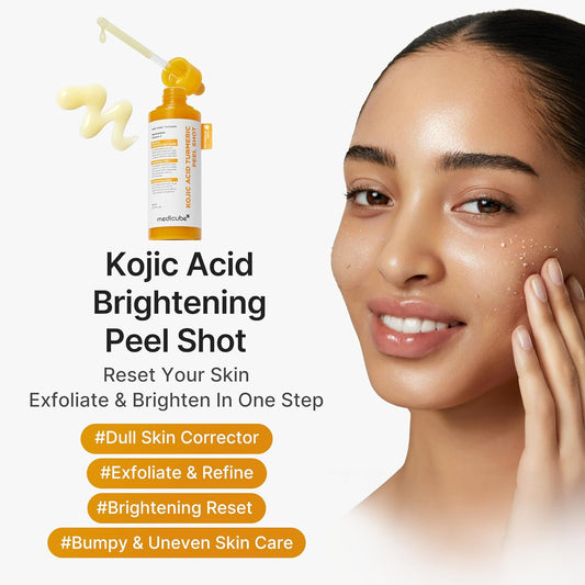 medicube_Peel_Shot_with_Kojic_Acid_Turmeric_|_Reset_in_One_Step_|_Gentle_Exfoliating_Serum_with_BHA,_LHA,_PHA_for_Dead_Skin_Cells,_Blackheads,_Excess_Sebum_|_For_Dull,_Rough,_Troubled_Skin_|_2.7_fl.oz