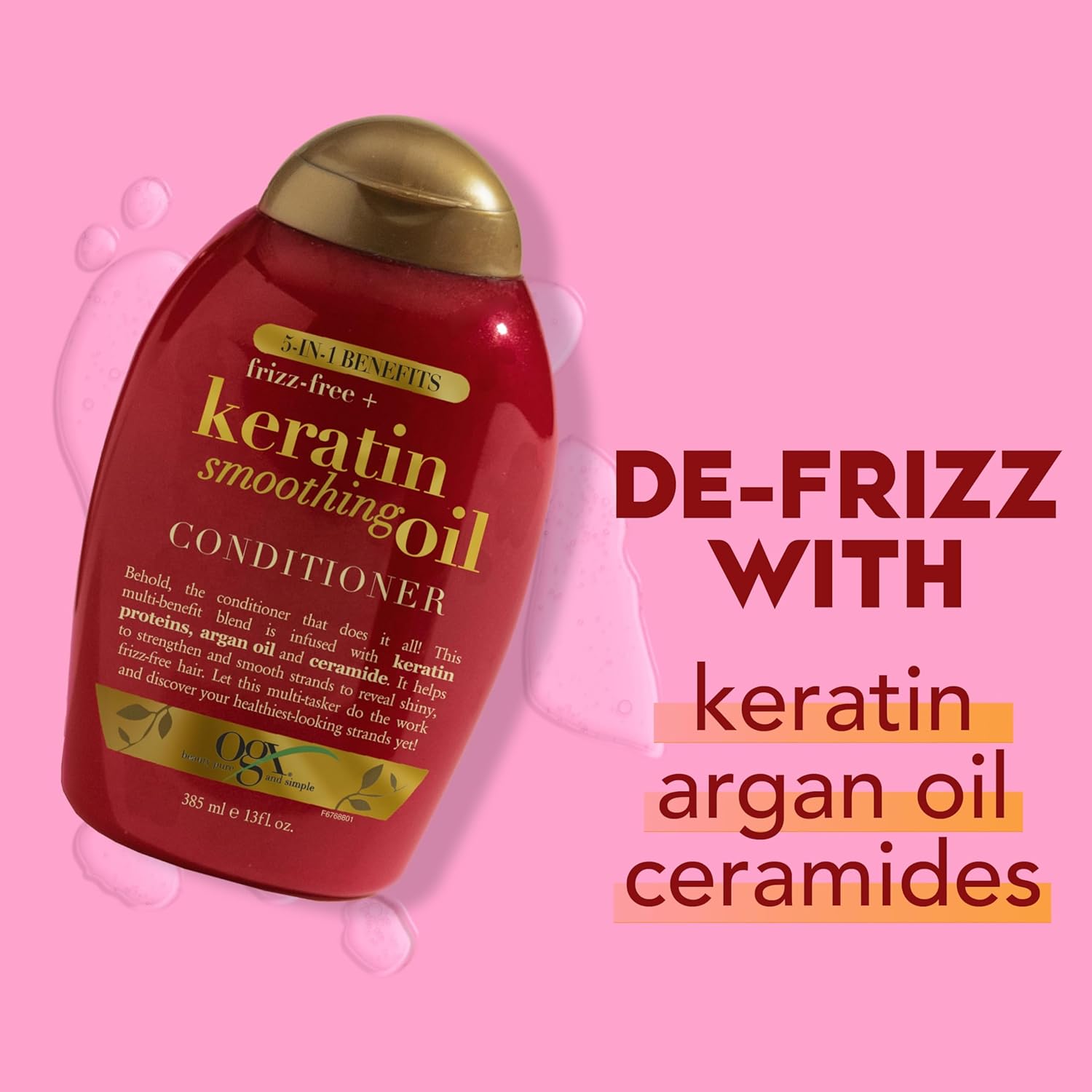 OGX_Frizz-Free_+_Keratin_Smoothing_Oil_Conditioner,_5_in_1,_for_Frizzy_Hair,_Shiny_Hair,_13_Fl_Oz