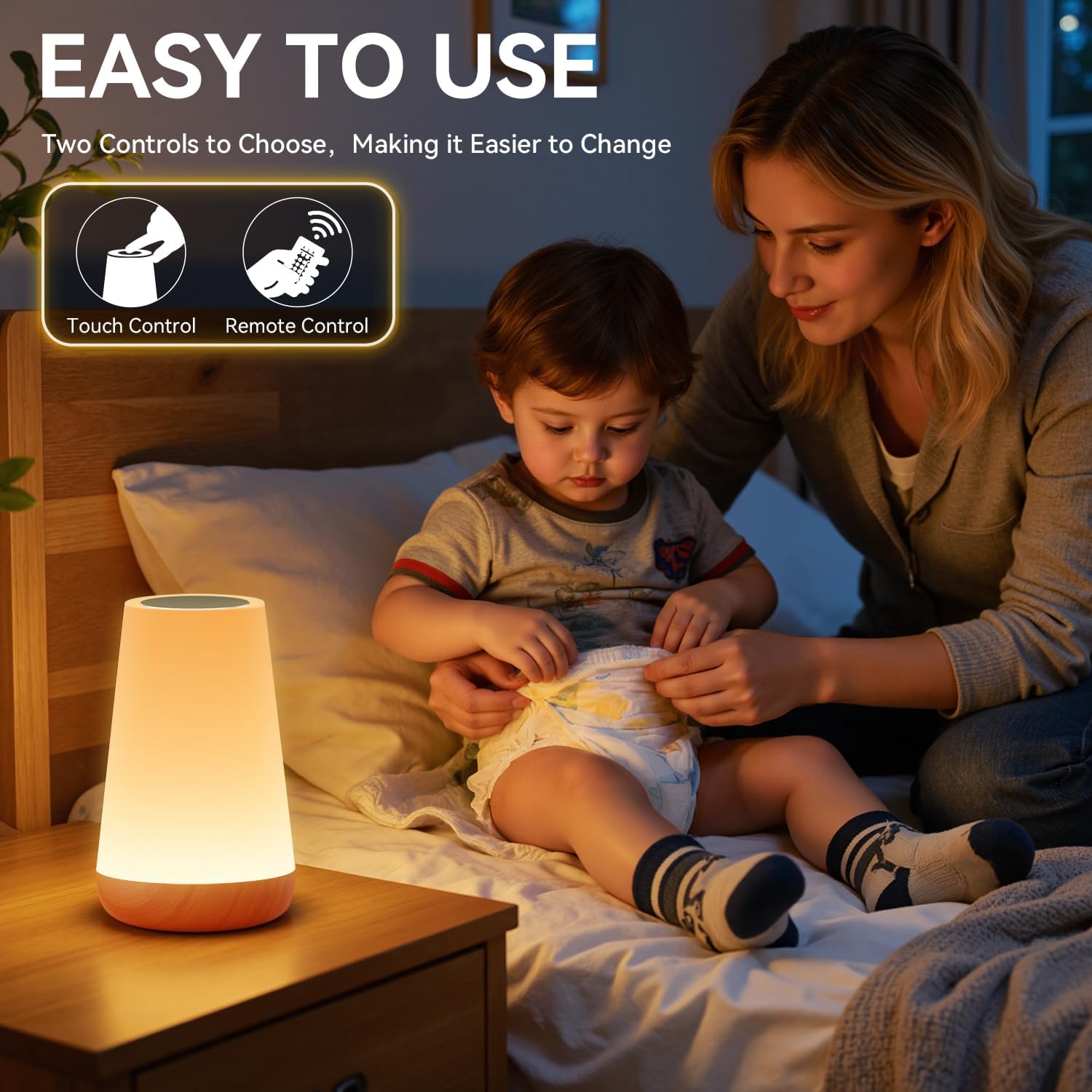 Auxmir_LED_Night_Light_Bedside_Lamp_Touch_and_Remote_Control_Dimmable_Tabletop_13_RGB_Colors_Changing_5_Brightness_Adjustable_Rechargeable_Portable_Lamp_for_Baby_Kids_Nursery_Bedroom_Bathroom_Camping
