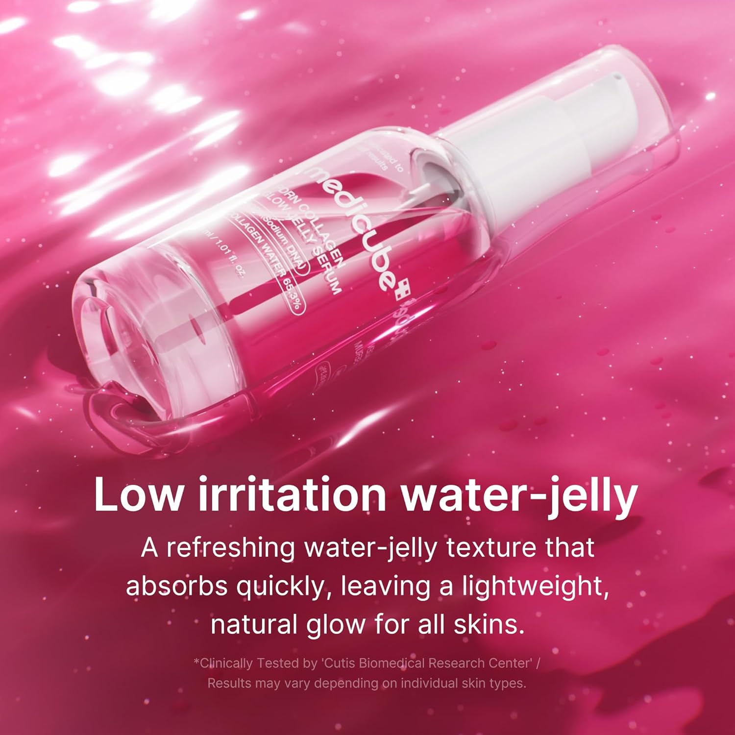 medicube_PDRN_Pink_Collagen_Glow_Jelly_Serum_|_Lightweight_Water-Jelly_For_Plump_&_Supple_Skin_|_Radiance_&_Elasticity_Care_with_PDRN,_Collagen,_Niacinamide_|_Korean_Skin_Care_1.01_fl.oz