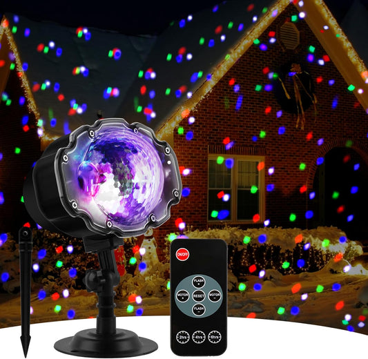 Christmas_Snowfall_Projector_Lights,_Multi_Colors_Holiday_Lights_with_Remote_Control,_White_Snow,_Indoor_Outdoor_for_Halloween_Xmas_Party_Wedding_Garden_Landscape_Decoration(Snow_Spots)