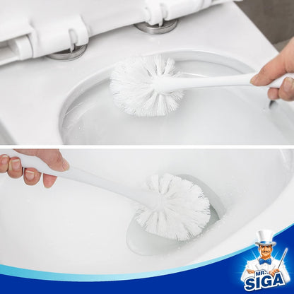 MR.SIGA_Toilet_Plunger_and_Bowl_Brush_Combo_for_Bathroom_Cleaning,_White,_1_Set