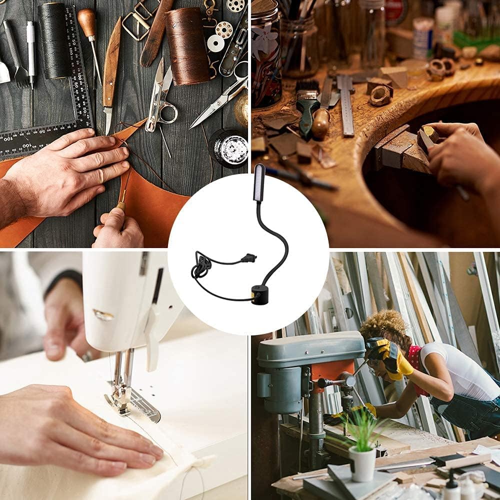 LED_Sewing_Machine_Light,POWKER_30_LED_Magnetic_Mount_Drill_Press_Light_with_Flexible_Silone_Coating_Gooseneck_for_Sewing_Machine,_Drill_Presses,_Desks,_Music_Stands,_Craft,_Workbenches,_Lathes_Lamps