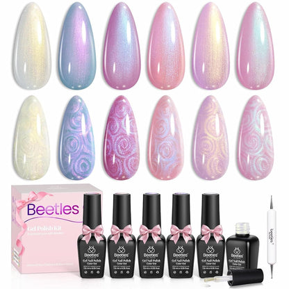 Beetles_Pearl_Gel_Nail_Polish,_6_Colors_Shimmer_Pearl_White_Pink_Purple_Mermaid_Nail_Drawing_Spring_Gel_Polish_Soak_Off_Uv_Gel_Polish_Swirl_Shell_Thread_Effect_DIY_Manicure_Nail_Art_Gift_for_Women