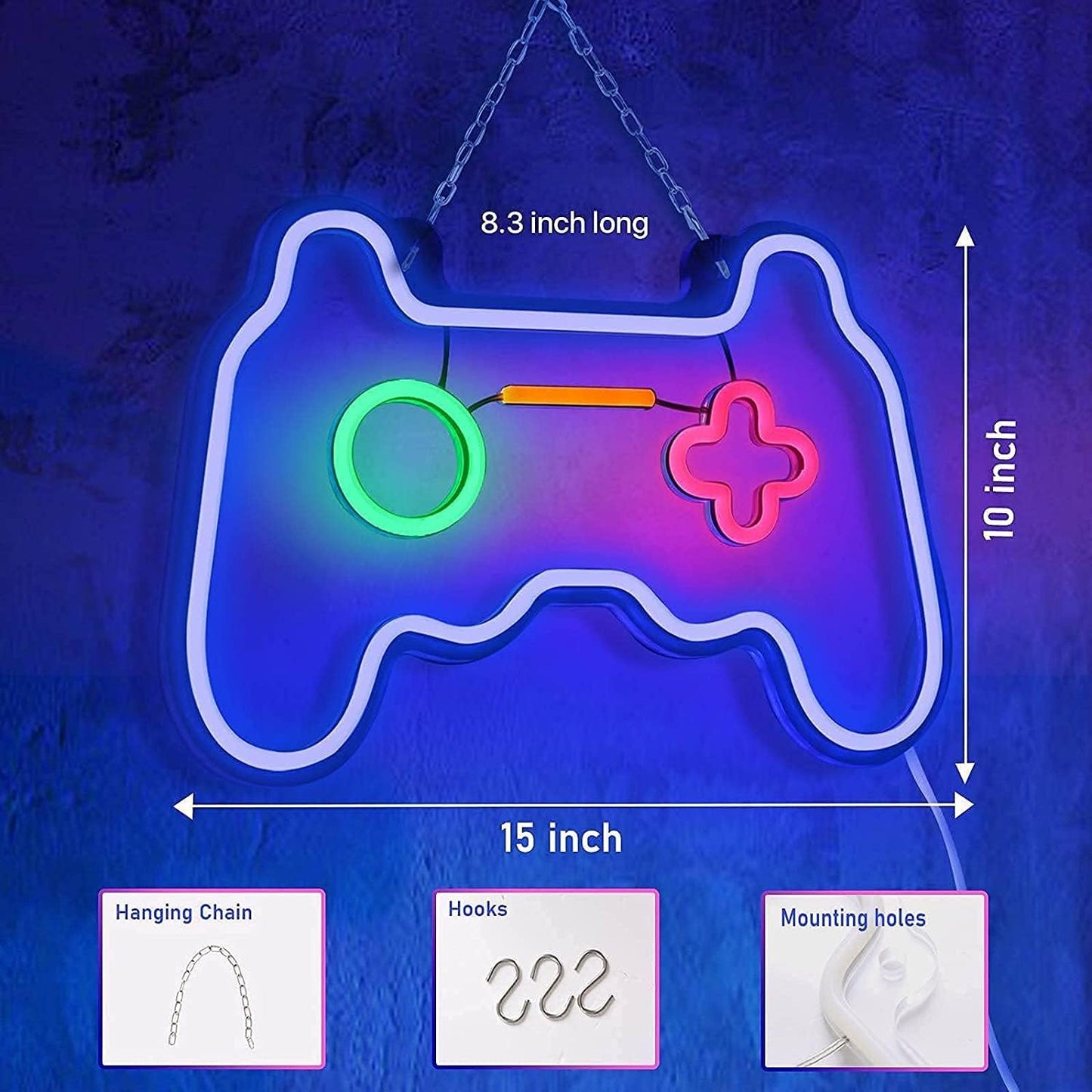 Led_Dimmable_Neon_Signs_Wall_Decorations_For_Living_Room|Bedroom_Gamepad_Controller_Shape_Lights_Game_Room_Decor_Accessories_Cool_Teen_Boys|Girls|Kids_Gamer_Gifts