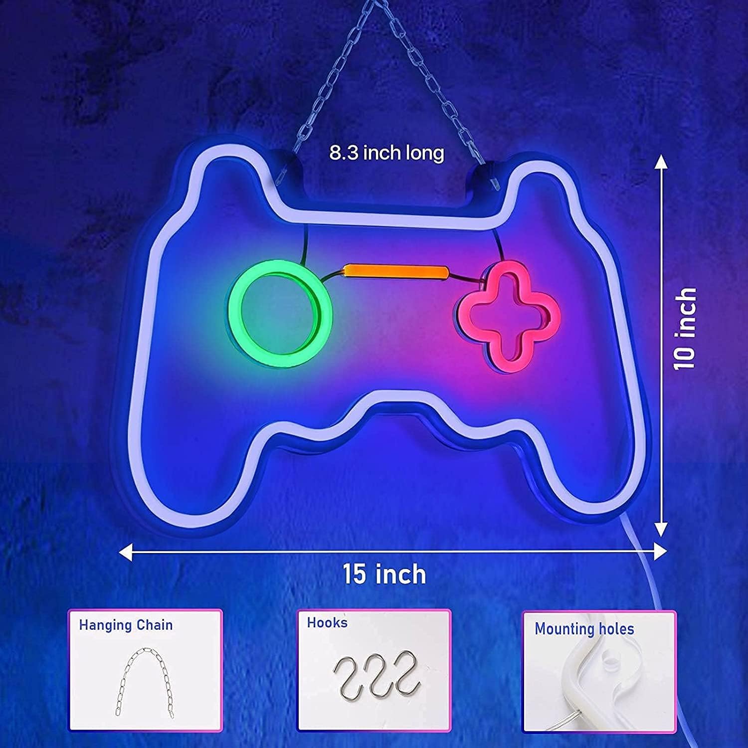 Led_Dimmable_Neon_Signs_Wall_Decorations_For_Living_Room|Bedroom_Gamepad_Controller_Shape_Lights_Game_Room_Decor_Accessories_Cool_Teen_Boys|Girls|Kids_Gamer_Gifts