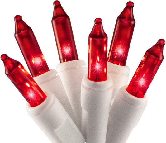 612_Vermont_50_Red_Christmas_Lights_on_a_White_Wire_String,_UL_Approved,_Indoor_and_Outdoor_Use,_9_Foot_of_Lighted_Length,_11_Foot_of_Total_Length