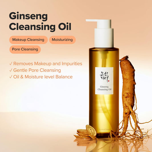 Beauty_of_Joseon_Ginseng_Cleansing_Oil_Waterproof_Makeup_Remover_for_Sensitive,_Acne-Prone_Facial_Skin._Korean_Skin_Care_for_Men_and_Women,_210ml,_7.1_fl.oz