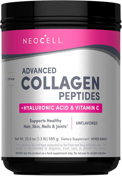 NeoCell_Super_Collagen_Powder,_Collagen_Plus_includes_Vitamin_C_&_Hyaluronic_Acid,_Promotes_Healthy_Hair,_Beautiful_Skin,_&_Nail_Support,_Collagen_Type_1_&_3,_12g_Collagen_per_Serving,_20.6_Oz