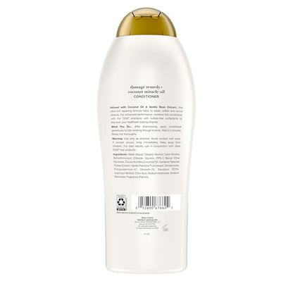 OGX_Extra_Strength_Damage_Remedy_+_Coconut_Miracle_Oil_Conditioner_for_Dry,_Frizzy_or_Coarse_Hair,_Hydrating_&_Flyaway_Taming_Conditioner,_Paraben-Free,_Sulfate-Free_Surfactants,_25.4_Fl_Oz