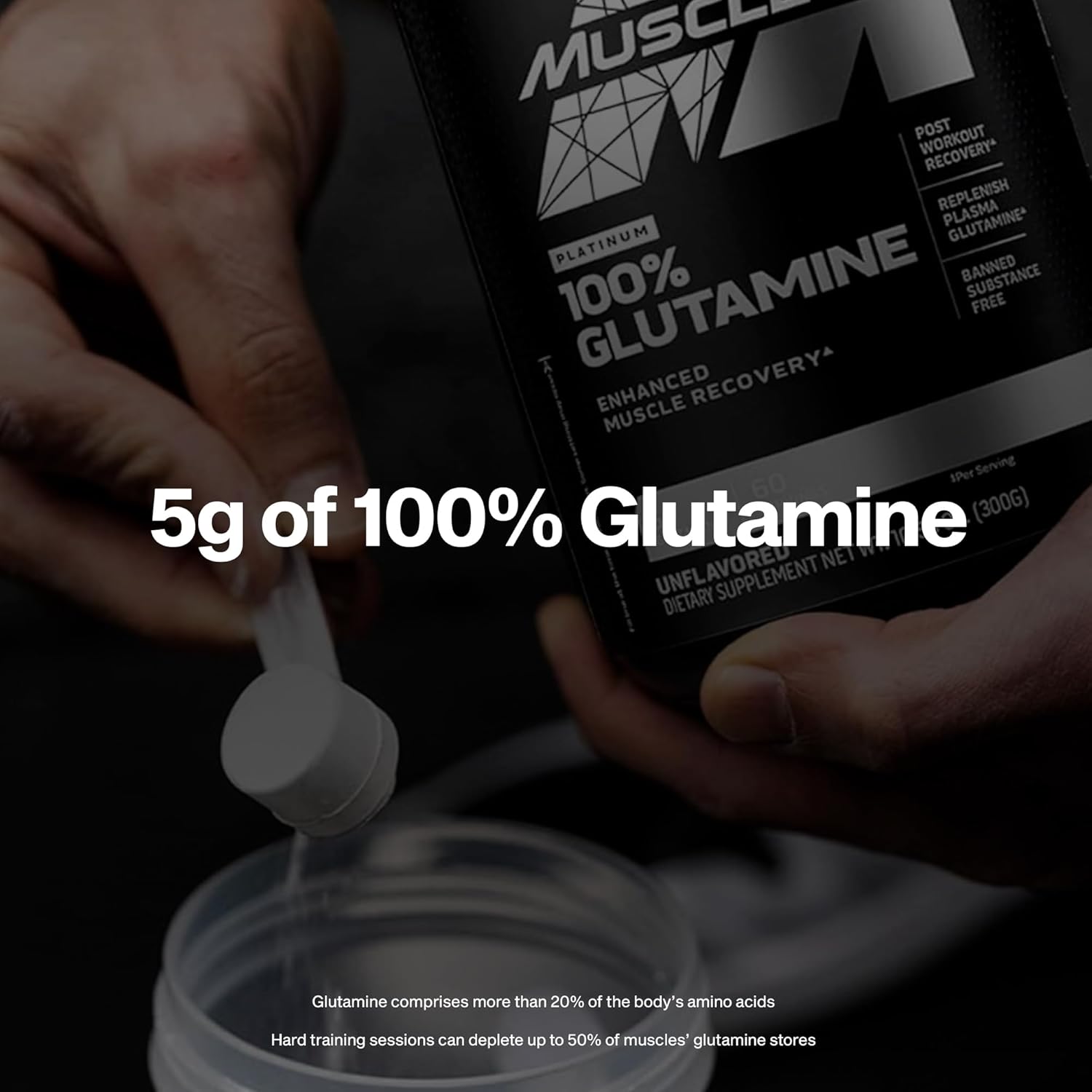 MuscleTech_Glutamine_Powder_|_100%_Pure_L_Glutamine_Powder_|_Post_Workout_Recovery_Drink_|_L-Glutamine_Powder_for_Men_&_Women_|_Muscle_Recovery_|_Unflavored_(60_Servings)