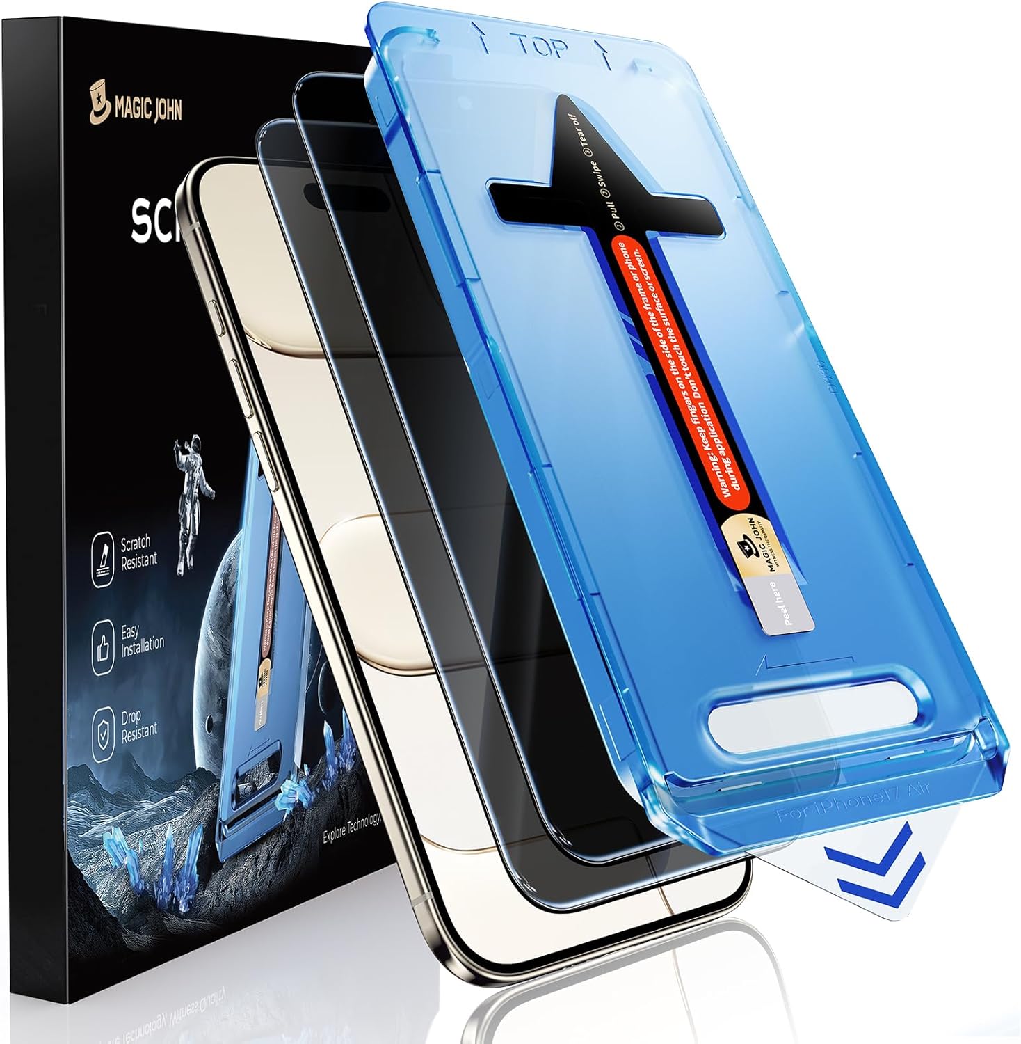 MAGIC_JOHN_2_Pack_for_iPhone_17_Pro_Max_6.9_inch_Privacy_Glass_Screen_Protector-[Anti-Spy]_Auto_Dust-Elimination,_Bubble_Free,_Easy_Installation,_Daily_Drop_Protection