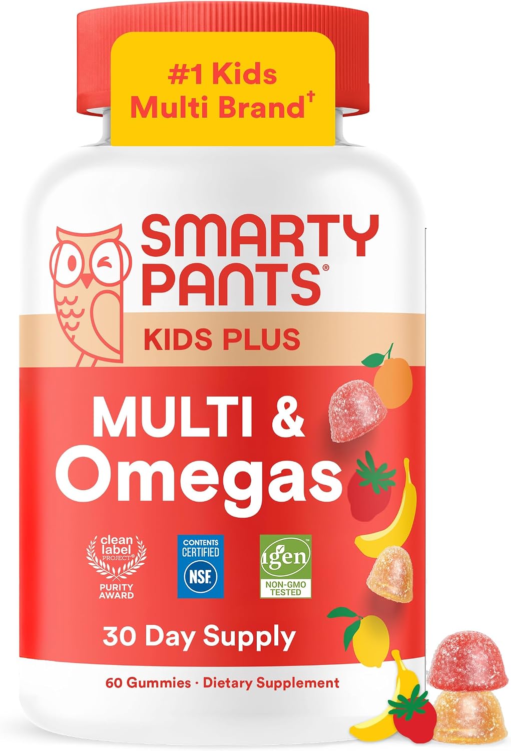 SmartyPants_Kids_Multivitamin_Gummies_with_Omega_3_DHA/EPA,_Vitamins_D3,_C,_B12,_B6,_A,_K,_and_Zinc,_Gluten_Free,_Clean_Label,_Three_Fruit_Flavors,_60_Gummies_(30_Day_Supply)