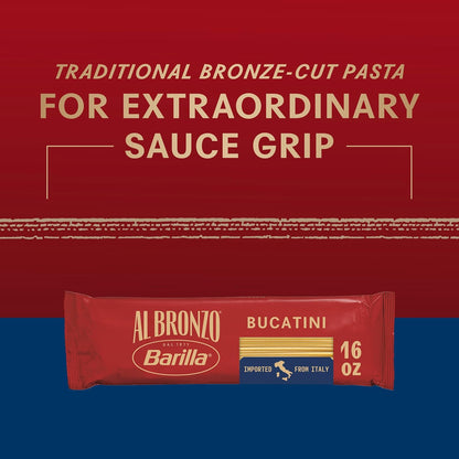 Barilla_Al_Bronzo_Bucatini_Pasta_(1_lb),_Bronze_Cut_Pasta_Created_from_High_Quality_Durum_Wheat,_Imported_from_Italy,_Non-GMO,_Kosher