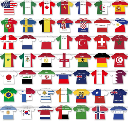 2026_World_Cup_Soccer_Jersey_Flag_Bunting_Banner_50_Pcs_International_Country_String_Flags_Garland_Merchandise_for_Sports_Themed_Parties_Olympic_Celebrations_Decorations(Not_among_the_top_48_teams）