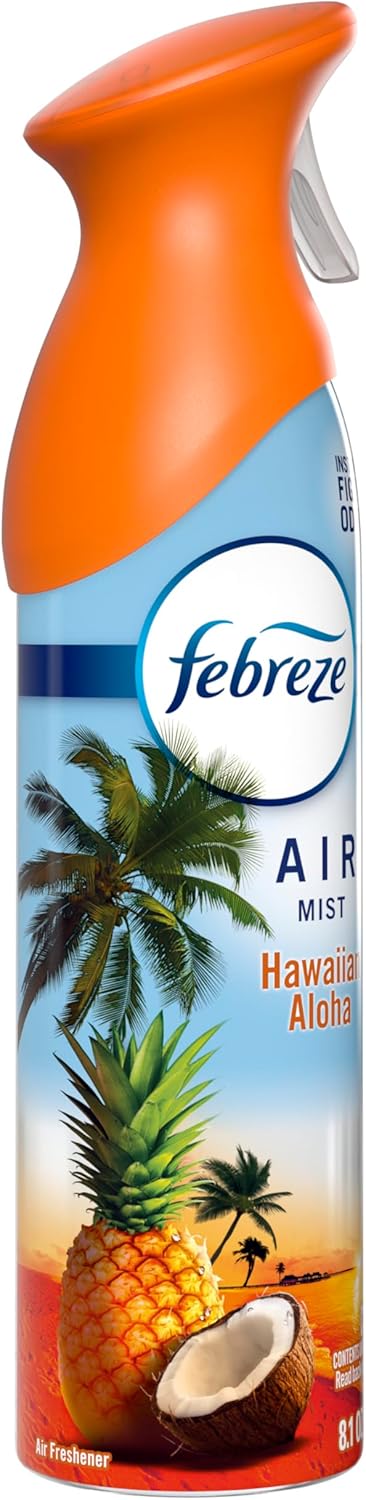 Febreze_Air_Mist,_Air_Freshener_Spray,_Odor_Fighting_Room_Spray,_Deodorizer_for_Home_Bathroom_Kitchen_Office_Apartment_Dorm_Room_Classroom,_Hawaiian_Aloha,_8.1oz,_6ct