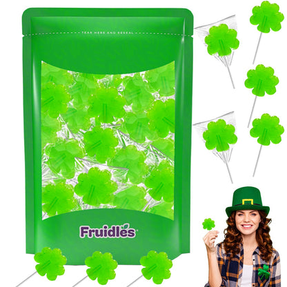 St._Patrick's_Day_25_Green_Shamrock_Lollipops,_Clover_Candy_Suckers,_Party_Favor,_Individually_Wrapped_(25-Pack)_Green_Apple_Flavor
