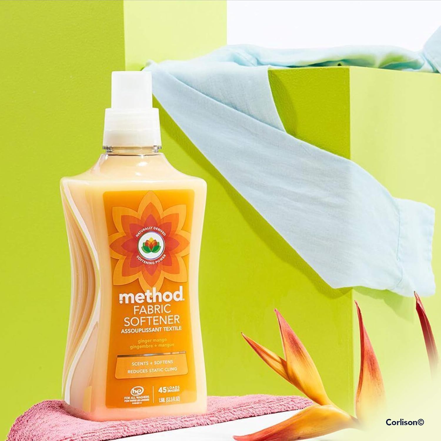 Method_Fabric_Softener;_Ginger_Mango;_53.5_Ounces;_45_Loads;_1_pack;_Packaging_May_Vary