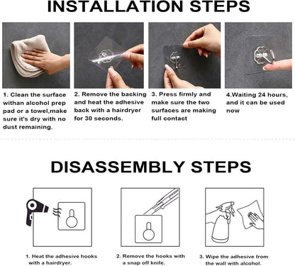 ZESLMG_Adhesive_Wall_Hooks_for_Hanging,_16_Pack_Self_Sticky_Hooks_Heavy_Duty_22lb_Clear,_Removable_Shower_Hook_No_Damage_for_Towel_Key_Coat_Wreath_Picture_Outdoor_Ceiling_Bathroom_Kitchen,_Waterproof