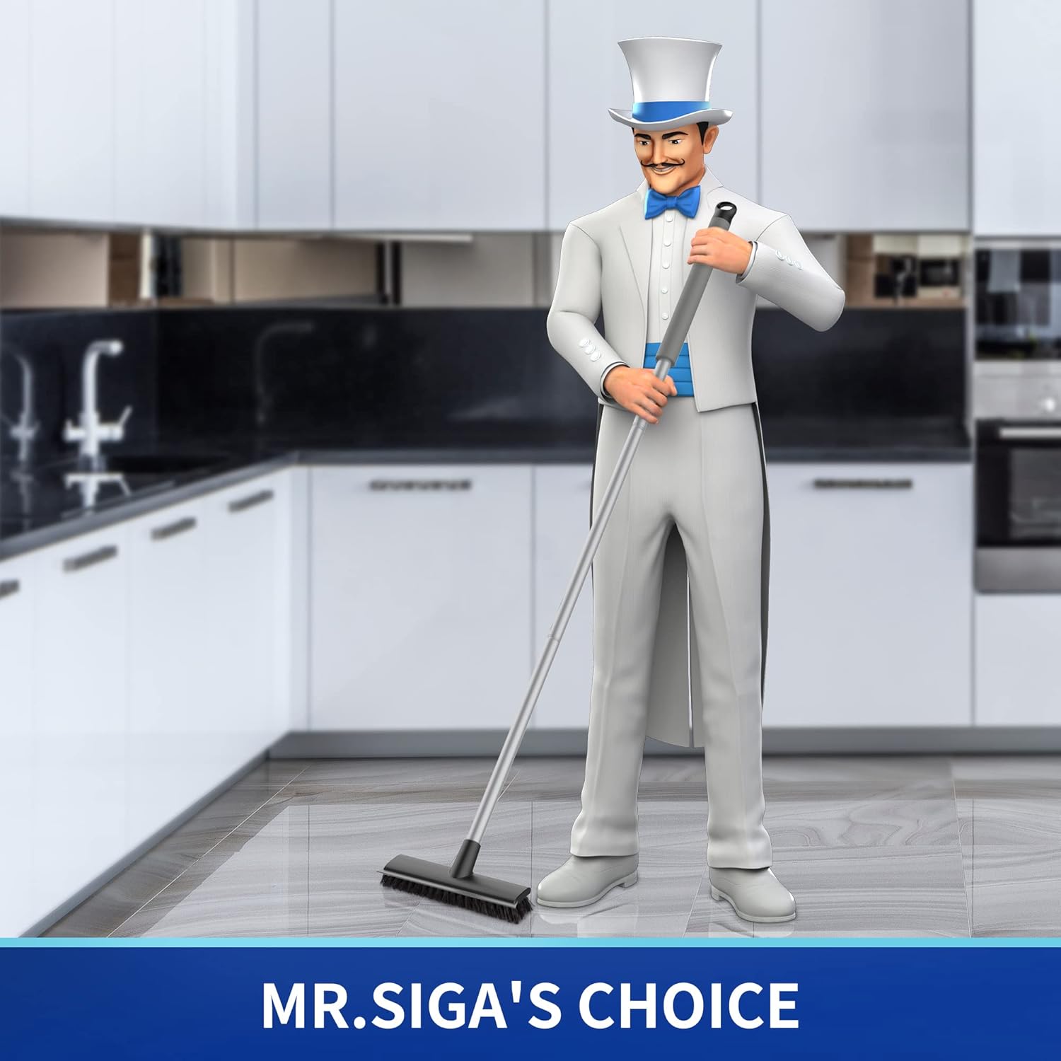 MR.SIGA_Floor_Scrub_Brush_with_Long_Handle,_2_in_1_Scrubber_and_Squeegee_for_Cleaning_Bathroom,_Patio,_Garage,_Wall,_Tile_with_Stiff_Bristles