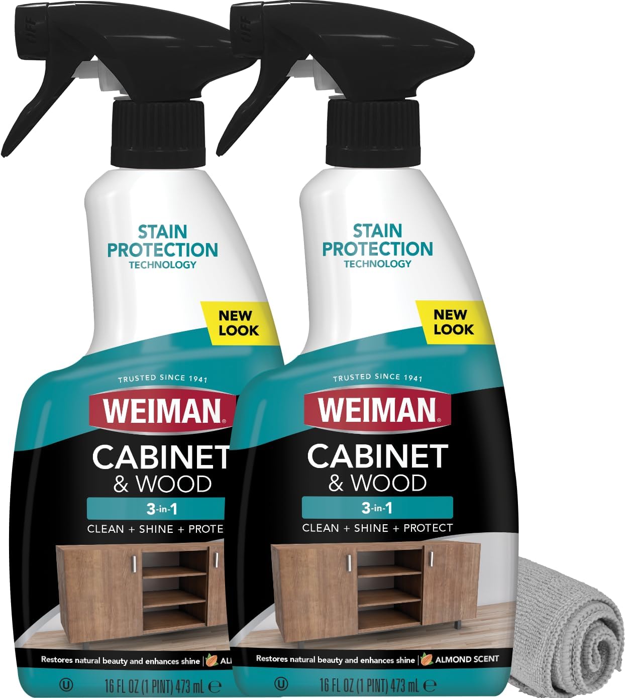 Weiman_Cabinet_and_Wood_Cleaner,_Shine,_Clean_and_Protect_Spray_-_For_Wood_Cabinets,_Furniture,_Tables,_Baseboards,_Trim_and_more,_16_oz,_2_PACK_with_MicroFiber_Towel