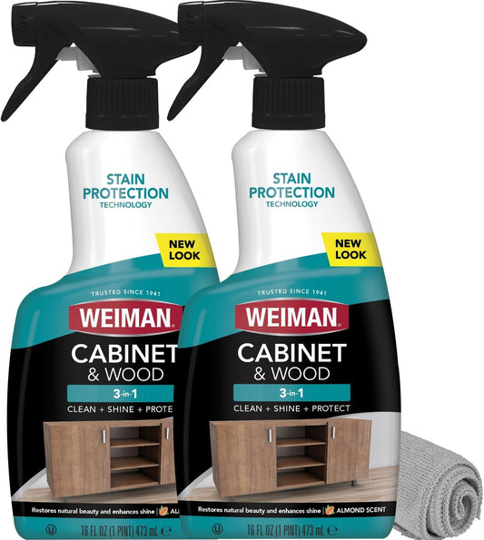 Weiman_Cabinet_and_Wood_Cleaner,_Shine,_Clean_and_Protect_Spray_-_For_Wood_Cabinets,_Furniture,_Tables,_Baseboards,_Trim_and_more,_16_oz,_2_PACK_with_MicroFiber_Towel