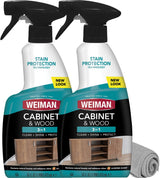 Weiman Cabinet and Wood Cleaner, Shine, Clean and Protect Spray - For Wood Cabinets, Furniture, Tables, Baseboards, Trim