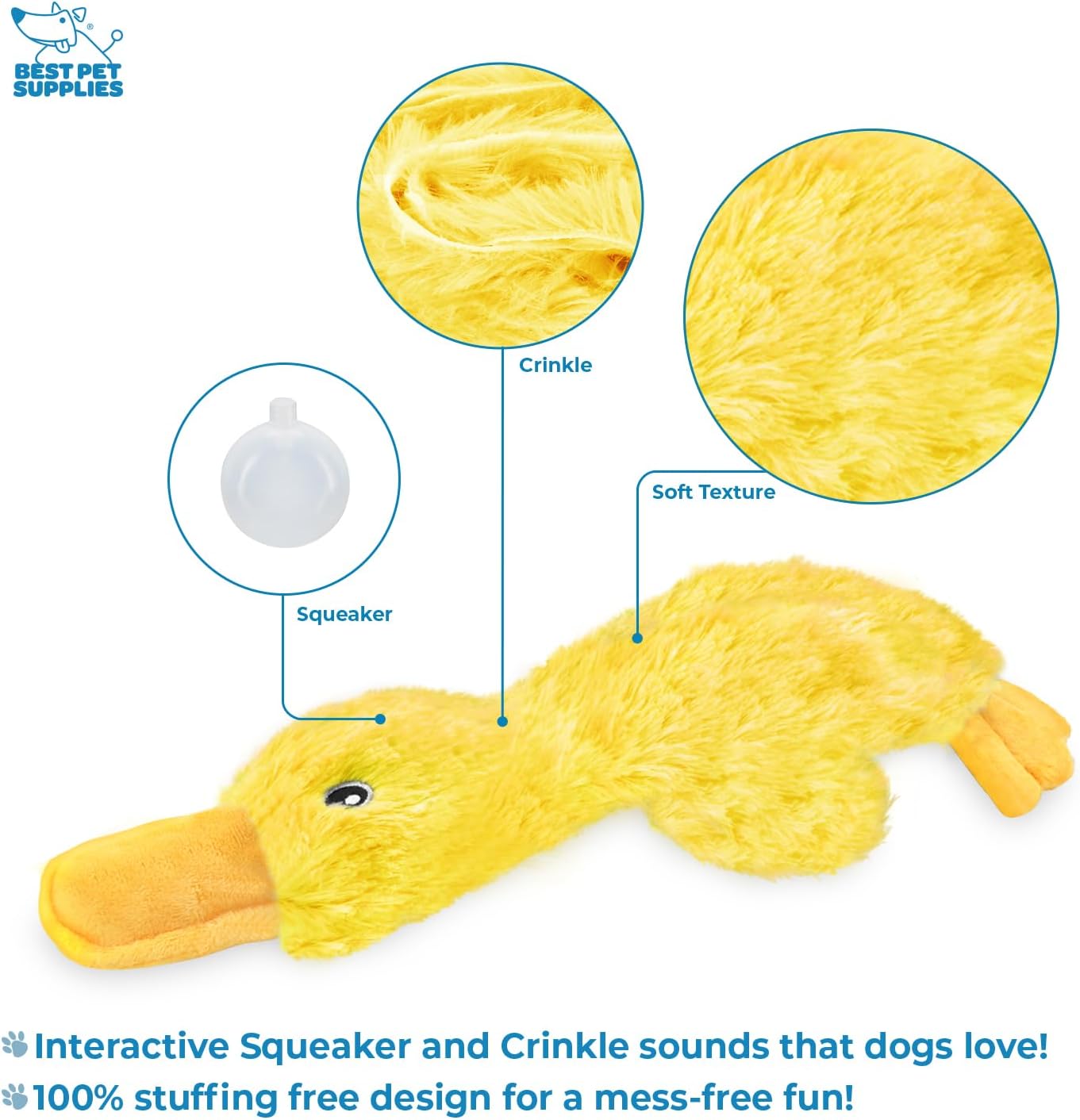Best_Pet_Supplies_Interactive_Squeaky_Dog_Chew_Toy,_Ideal_Dog_Toys_for_Chewers,_Small,_Medium_&_Large_Dogs,_and_Fetch_Lovers_-_Crinkle_Duck_(Yellow),_Large