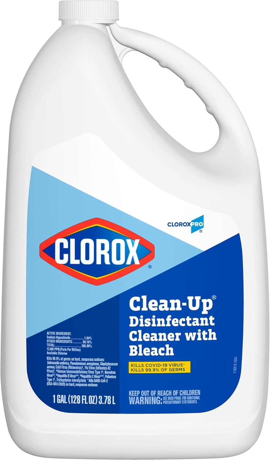 CloroxPro_Clorox_Clean-Up_Disinfectant_Cleaner_with_Bleach_Refill,_128_Ounces_(Package_May_Vary)