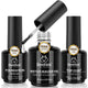 0.51 Fl Oz (Pack of 3) - Clear Builder Nail Gel & Base Top Coat