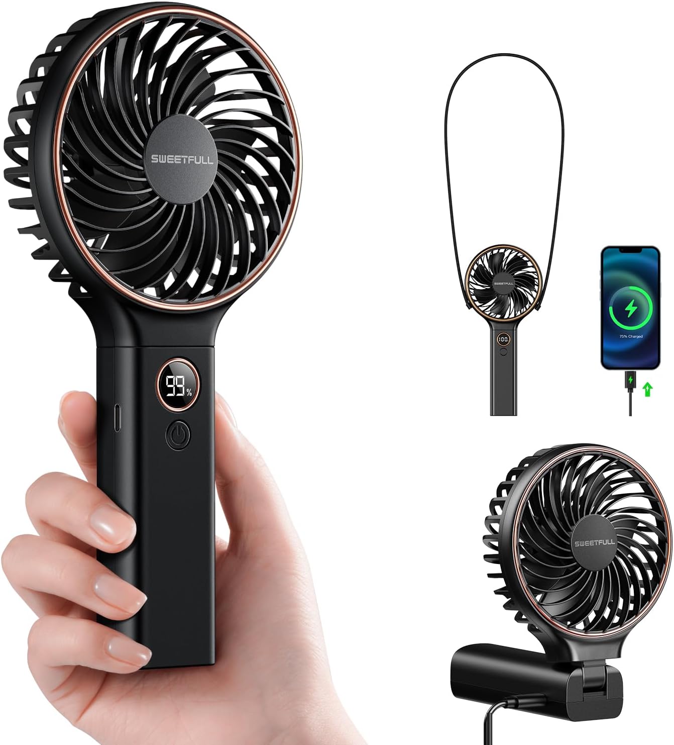 SWEETFULL_Handheld_Portable_Fan,_5000mAh_Rechargeable_Battery,_6_Speed_Wind,_LED_Digital_Display,_Foldable_Electric_Personal_Mini_Travel_Fan_with_Backup_Power,_Summer_Essentials_Gifts_for_Women_Girl