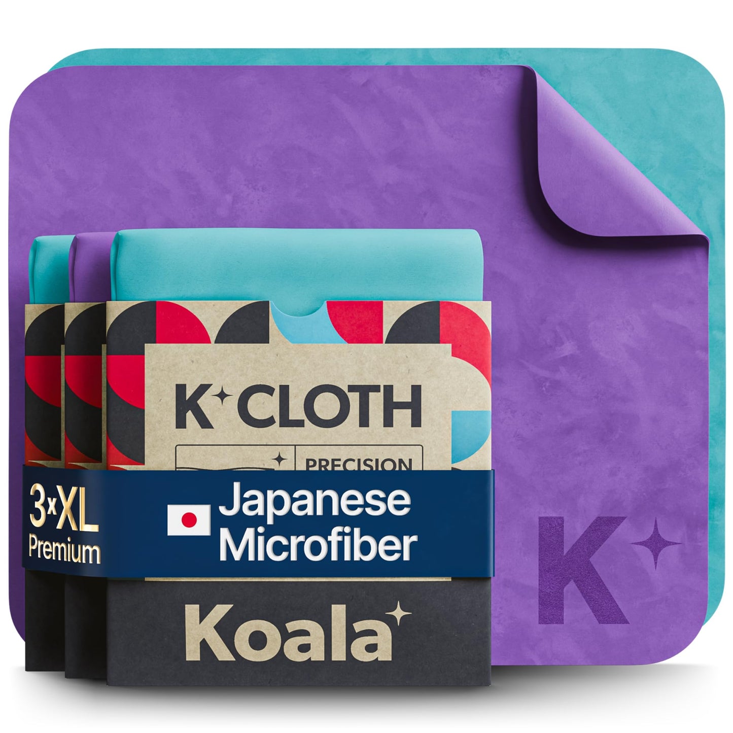 Koala Lens Cleaning Cloth | Japanese Microfiber | Glasses Cleaning Cloths | Eyeglass Lens Cleaner | Eyeglasses, Camera Lens, VR/AR Headset, and Screen Cleaning